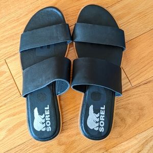 Sorel Black Women's Summer Slides